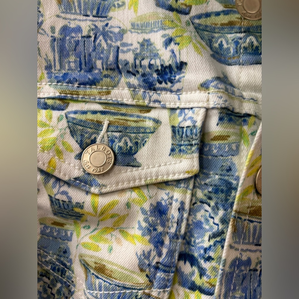 Talbots Multicolor Printed Jean Jacket - image 4